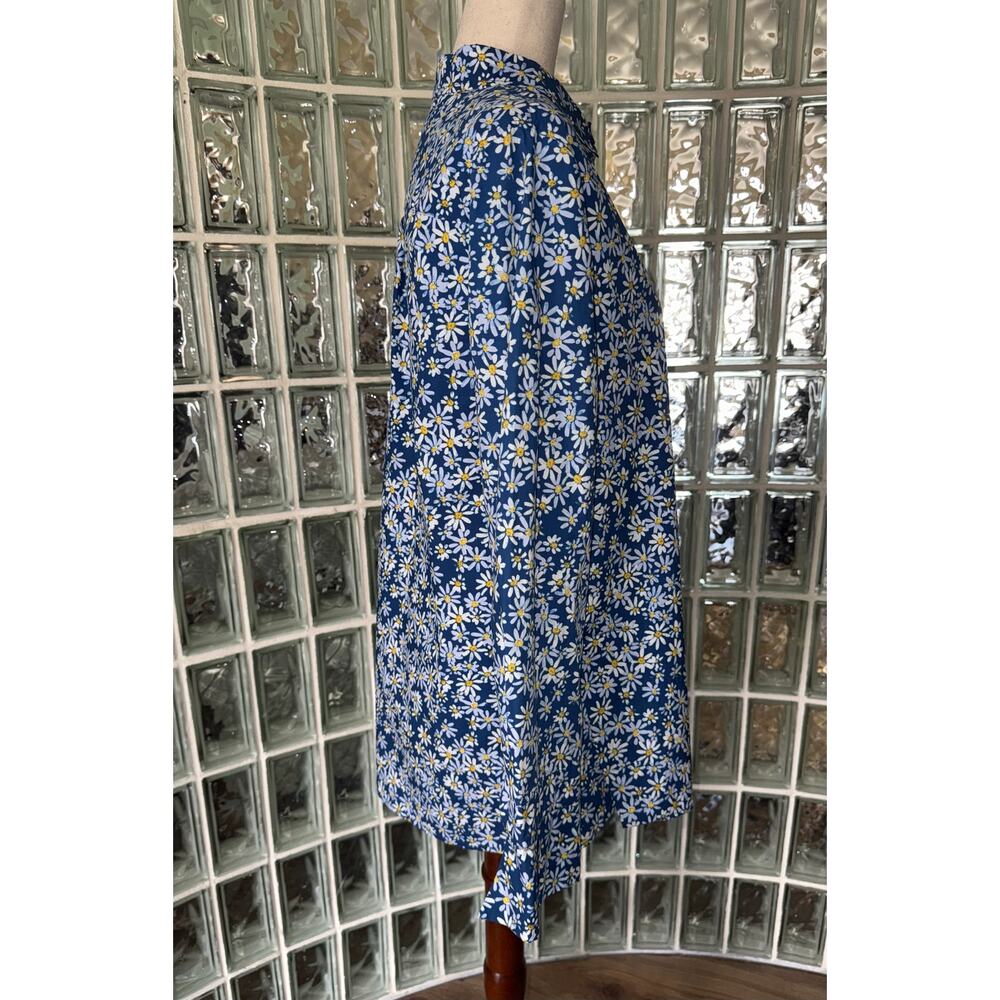 Tyler Boe Daisy Print Long Sleeve Popover Top - size Large - OC - Picture 4 of 9